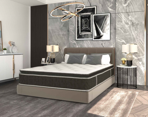 Saltele cu arcuri - Saltea cu arcuri si memorie Somnexpert Top Confort 90x200x30, fermitate mediu-tare, cu topper integrat, cu manere