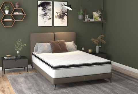 Saltele ortopedice - Saltea cu arcuri SomnART FERMO 140x200, înălțime 30 cm, superortopedica, husă matlasată, duritate extra ferma