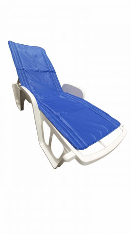 Saltea cu interior vatelină Somnart 60x190, înălțime 1 cm, pentru șezlong, două segmente, husă impermeabilă, culoare bleumarin [5]