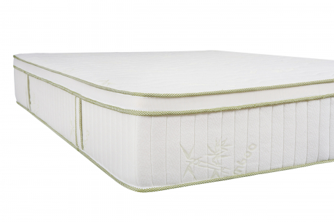 Saltea cu memorie si arcuri Bambus Super Confort Pocket Multilayer 160x200, inaltime 25 cm, husa matlasata, sistem 3D, manere, fermitate medie [7]