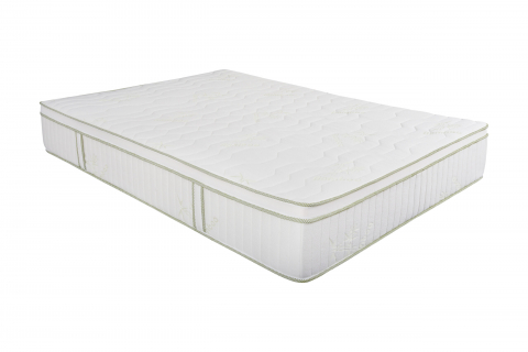 Saltea cu memorie si arcuri Bambus Super Confort Pocket Multilayer 90x200, inaltime 25 cm, husa matlasata, sistem 3D, manere, fermitate medie [10]