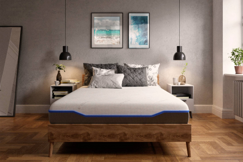 Saltele cu arcuri - Saltea cu memorie și arcuri individuale Domine Tencel Ultra Pocket Multilayer 90x200, înălțime 24 cm, husă detașabilă, fermitate medie