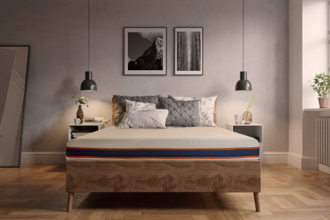 Saltele cu arcuri - Saltea cu memorie și arcuri individuale Somnexpert AirCool HD Pocket Spring 140x200, înălțime 24 cm, husă detașabilă, fermitate medie