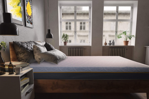 Saltea cu memorie și arcuri individuale Somnexpert Silver Evolution Pocket Spring 120x200, înălțime 24 cm, husă detașabilă, fermitate medie [1]