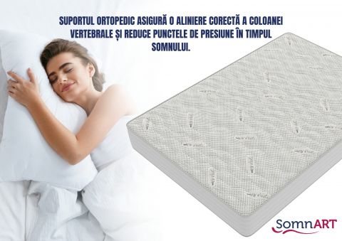 Saltea cu memorie si arcuri Silver Evolution Pocket Spring, Horeca, 120x200, inaltime 30 cm, husa tricot Silver, fermitate ridicata [2]