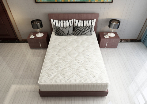 Saltea cu memorie si arcuri Silver Evolution Pocket Spring, Horeca, 200x200, inaltime 30 cm, husa cu ioni de argint, fermitate ridicata [2]