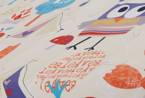 Saltea cu spumă poliuretanică Somnart Ortopedică 70x140, înălțime 10 cm, pentru bebeluși și copii, husă impermeabilă, fermitate medie, model bufniță [2]