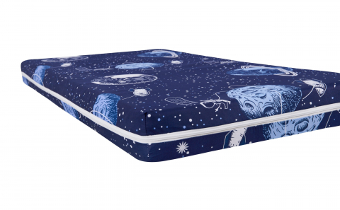 Saltea cu memorie Somnart Memory 70x140, înălțime 10 cm, pentru bebeluși și copii, husă impermeabilă, fermitate medie, model cosmos [2]