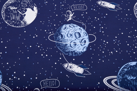 Saltea cu memorie Somnart Memory 70x140, înălțime 10 cm, pentru bebeluși și copii, husă impermeabilă, fermitate medie, model cosmos [3]