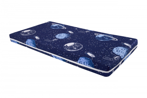 Saltele - Saltea cu memorie Somnart Memory 70x140, înălțime 10 cm, pentru bebeluși și copii, husă impermeabilă, fermitate medie, model cosmos