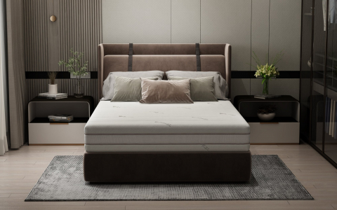 Saltele cu memorie - Saltea cu memorie Somnart Memory Tencel 140x200, înălțime 26 cm, 7 zone, aerisiere 3D AirMesh, husa detasabila si lavabila, fermiate medie