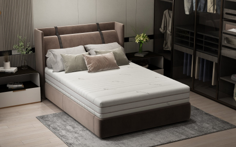 Saltea cu memorie Somnart Memory Tencel 140x200, înălțime 26 cm, 7 zone, aerisiere 3D AirMesh, husa detasabila si lavabila, fermiate medie [2]