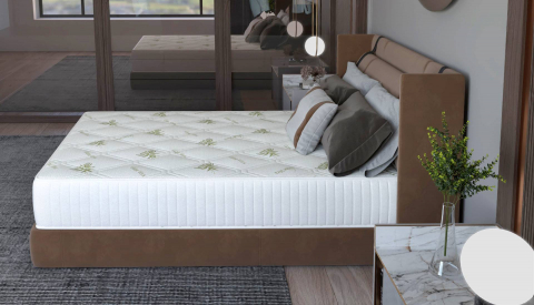 Saltea cu memorie Somnart Memory Ultimate 90x200, înălțime 24 cm, husă cu Aloe Vera, cu mânere, fermitate mare [3]