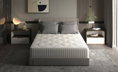 Saltele cu memorie - Saltea cu memorie Somnart Silver Relax 90x200, înălțime 24 cm, husă cu ioni de argint, cu mânere, fermitate medie