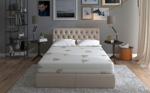 Saltea cu memorie SomnART XXL Memory Plus 120x200, înălțime 25cm, pentru persoane supraponderale, husă Aloe Vera detașabilă, rulată, fermitate mare [16]