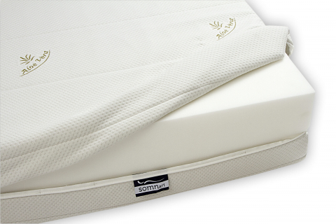 Saltea cu memorie Somnart XXL Memory Plus 90x200, înălțime 25 cm, pentru persoane supraponderale, husă Aloe Vera detașabilă, rulată, fermitate mare [18]