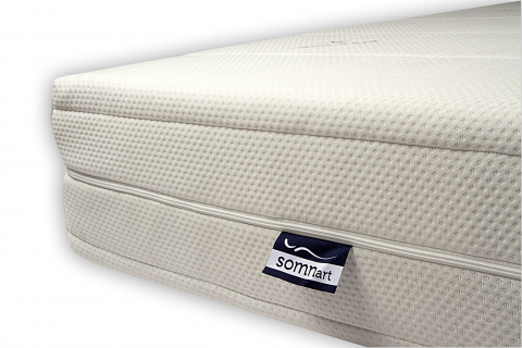 Saltea cu memorie Somnart XXL Memory Plus 90x200, înălțime 25 cm, pentru persoane supraponderale, husă Aloe Vera detașabilă, rulată, fermitate mare [19]