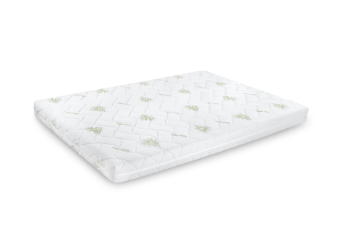 Saltea cu spumă poliuretanică Confort 4Family Aloe Vera 90x200 Somnart, înălțime 14 cm, husă lavabilă și detașabilă cu fermoar, fermitate medie [8]