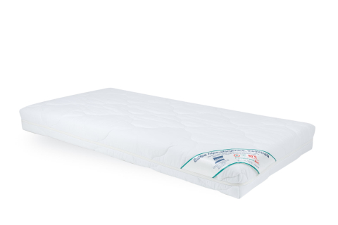 Saltele - Saltea cu spumă poliuretanică HypoallergenicMed 80x160, înălțime 10 cm, pentru bebeluși și copii, husă bumbac, fermitate medie