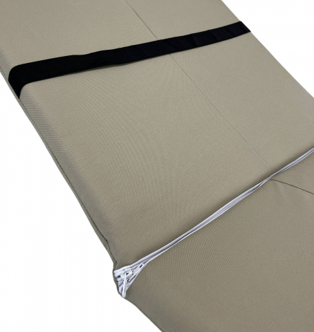 Saltea cu spumă poliuretanică Somnart 60x185, înălțime 4 cm, pentru șezlong, doua segmente, husă impermeabilă, culoare bej [1]