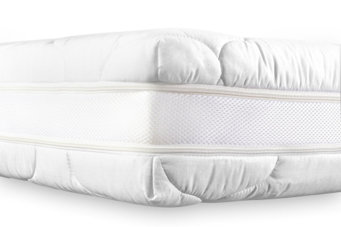 Saltea cu spuma poliuretanica Somnart Air-flow 140x200, inaltime 16 cm, super-ventilata, husa 3D Bumbac Natur lavabila, detasabila, hipoalergenica, rulata, fermitate medie [2]