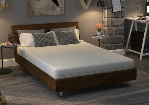 Saltele - Saltea cu spuma poliuretanica Somnart Optimax Ortopedic 100x190, inaltime 18 cm, ortopedica, husa detasabila si lavabila, rulata, fermitate medie