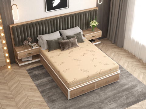 Saltele ortopedice - Saltea cu spuma poliuretanica Somnart Ortopedic Bio Cotton 140x200, inaltime 17 cm, ortopedica, husa detasabila si lavabila, fermitate medie