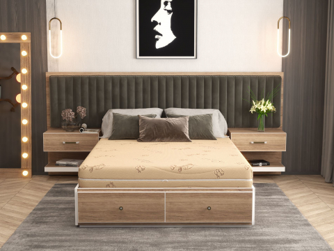 Saltea cu spuma poliuretanica Somnart Ortopedic Bio Cotton 160x200, inaltime 17 cm, ortopedica, husa detasabila si lavabila, fermitate medie [2]