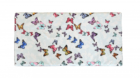 Saltea cu spumă poliuretanică Somnart Ortopedică 60x120, înălțime 10 cm, pentru bebeluși și copii, husă impermeabilă, fermitate medie, model fluturi [3]