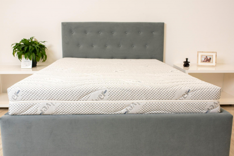 Saltea cu spuma poliuretanica Somnexpert Silver FORTE, 140x200, inaltime 20 cm, ortopedica, husa ioni argint lavabila, manere, fermitate mare [4]