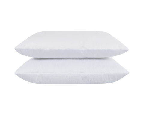 Set 2 Perne 50x70 Somnart Belina, microfibra, lavabile la masina, vidat, alb [2]