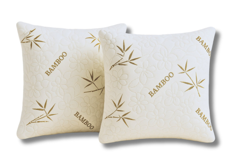Perne - Set 2 Perne 60x60 Somnart Belina Bamboo, microfibra, lavabile la masina, vidat