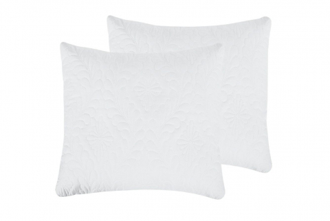 Perne - Set 2 Perne 60x60 Somnart Belina, microfibra, lavabile la masina, vidat, alb