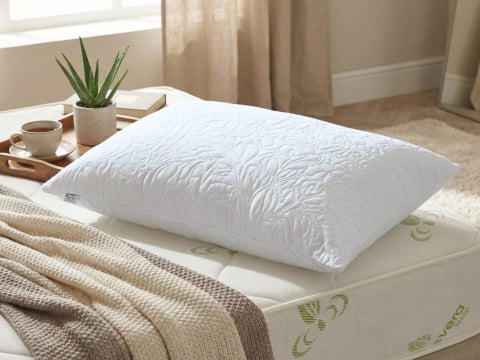 Perne - Perna ajustabila 50x70 Somnia, microfibra, lavabila la masina, vidat, alb