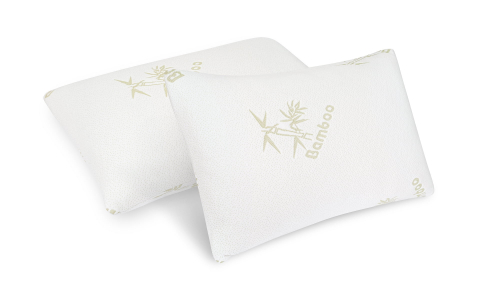 Perne cu memorie - Set 2 perne Bamboo Memory Somnart, husa detasabila bambus, 50x70 cm