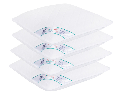 Perne - Set 4 perne matlasate microfibra HypoallergenicMed Somnart, lavabile la 95°C, 70 X 70