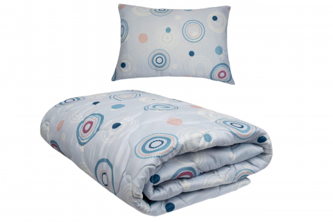 Set pilota primavara/vara si 1 perna Viseo Circles SomnART, microfibra, 150 g/mp, 150x200 cm + 50x70 cm [0]