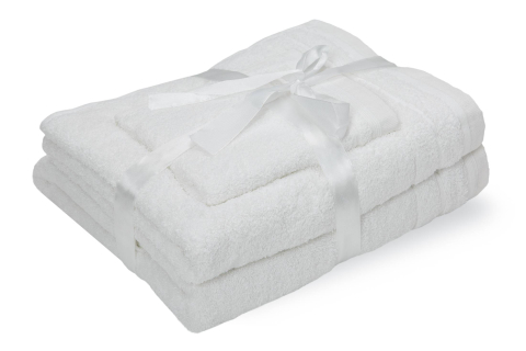 Set prosoape bumbac Somnart, 600gsm, de fata 50x90 cm + de corp 70x140 + de maini 30x50 cm, alb optic [3]