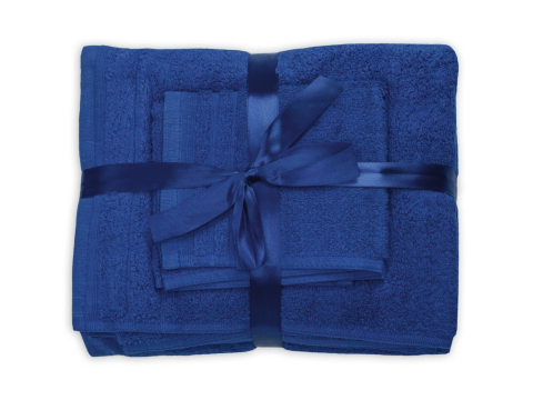 Set prosoape bumbac Somnart, 600gsm, de fata 50x90 cm + de corp 70x140 + de maini 30x50 cm - albastru [1]