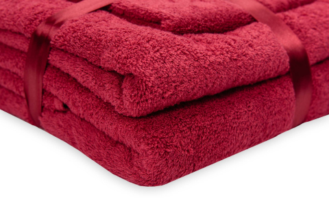 Set prosoape bumbac Somnart, 600gsm, de fata 50x90 cm + de corp 70x140 + de maini 30x50 cm - bordeaux [3]