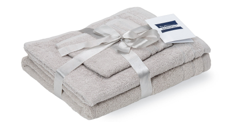 Articole baie - Set prosoape bumbac Somnart, 600gsm, de fata 50x90 cm + de corp 70x140 + de maini 30x50 cm, gri