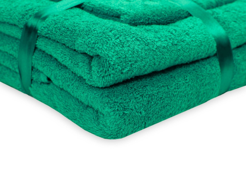 Set prosoape bumbac Somnart, 600gsm, de fata 50x90 cm + de corp 70x140 + de maini 30x50 cm - verde [2]