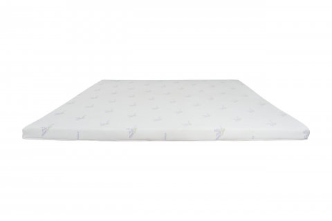 Toppere saltea - Topper cu memorie Memory Lavanda 140x200, husa detasabila si lavabila, tratament lavanda, fermitate moale