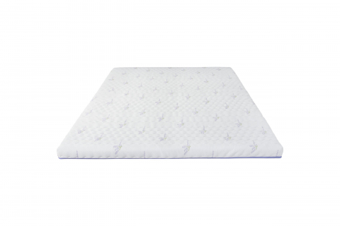 Toppere saltea - Topper cu spuma poliuretanica Superconfort Lavant 7 Zone 140x200, husa detasabila si lavabila, tratament lavanda, fermitate medie