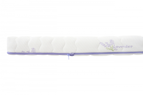 Topper cu spuma poliuretanica Superconfort Lavant 7 Zone 140x200, husa detasabila si lavabila, tratament lavanda, fermitate medie [2]