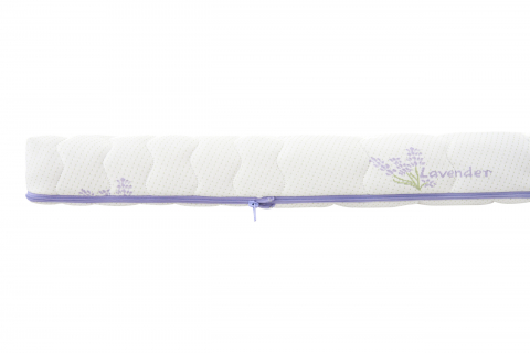Topper cu spuma poliuretanica Superconfort Lavant 7 Zone 180x200, husa detasabila si lavabila, tratament lavanda, fermitate medie [2]