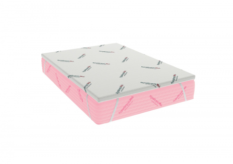 Toppere saltea - Topper HypoallergenicMed Antibacteria, 160x200x7, cu elastic, husa detasabila, lavabila si certificata Ultra-Fresh Antibacterial™