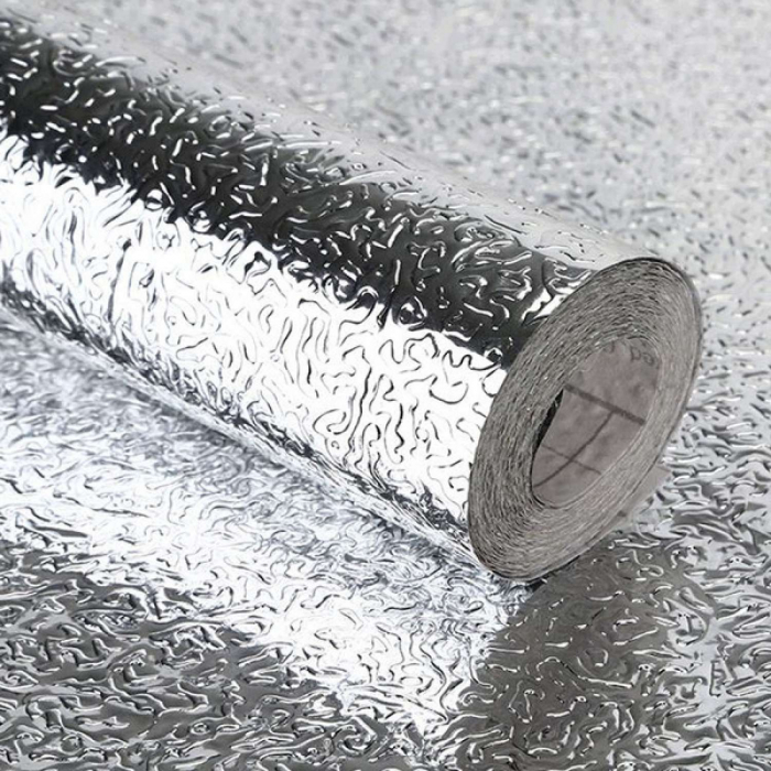 Tapet autoadezivArgintiu din aluminiu , 60cmx300cm [1]