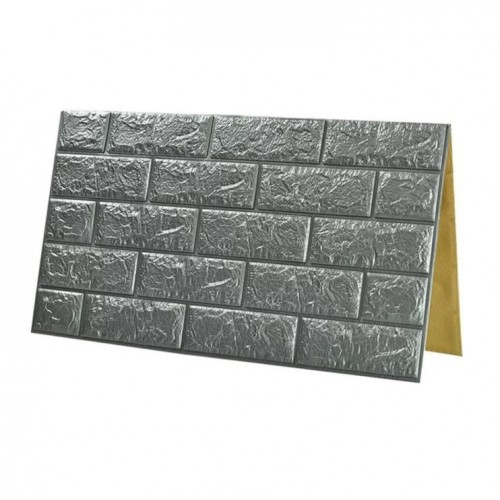 Panou de perete 3D autoadeziv cărămidă gri 70x77 cm [2]