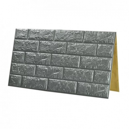 Panou de perete 3D autoadeziv cărămidă gri 70x77 cm [1]
